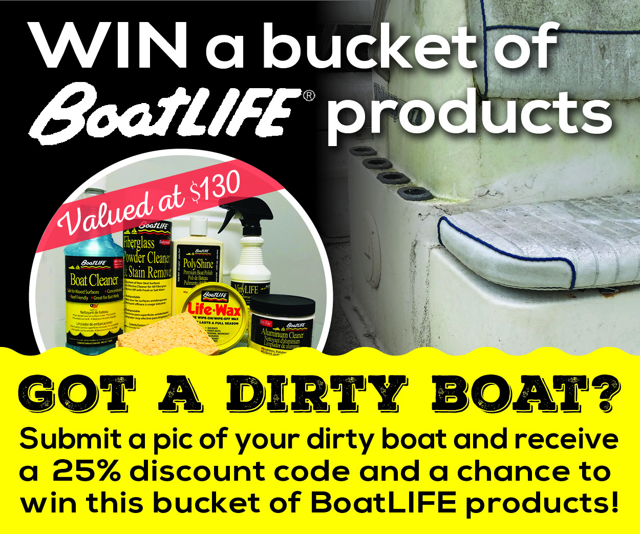 SpinSheet & BoatLIFE Partner on “Dirty Boat” Contest Image
