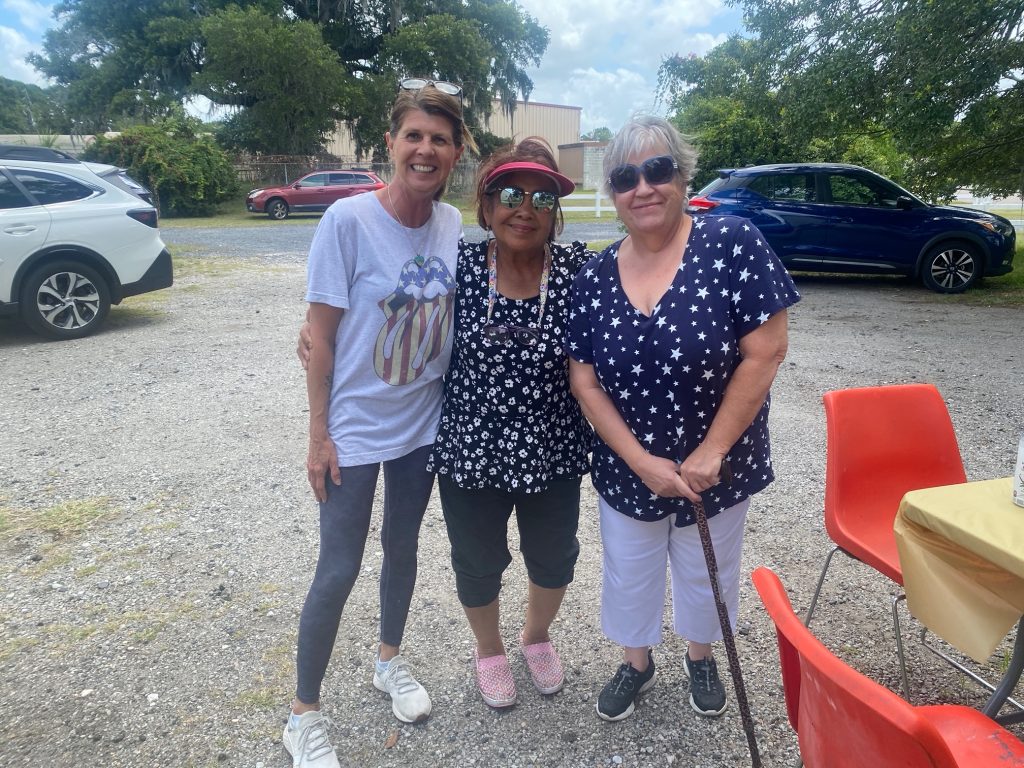 Robin, Marina, and Diana at BoatLIFE's fish fry