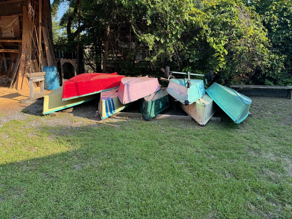 Boats on display at the Lowcountry Maritime School