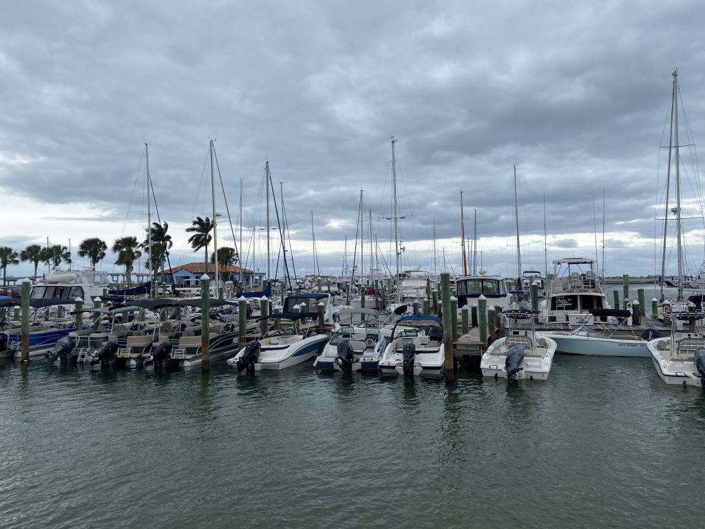 Boats at marina